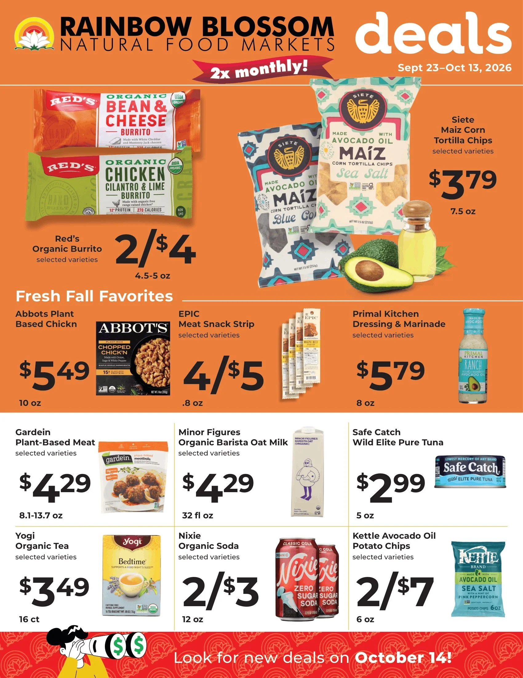 Our new sales flyer is up now! Check it out and stock up on organic goodies!