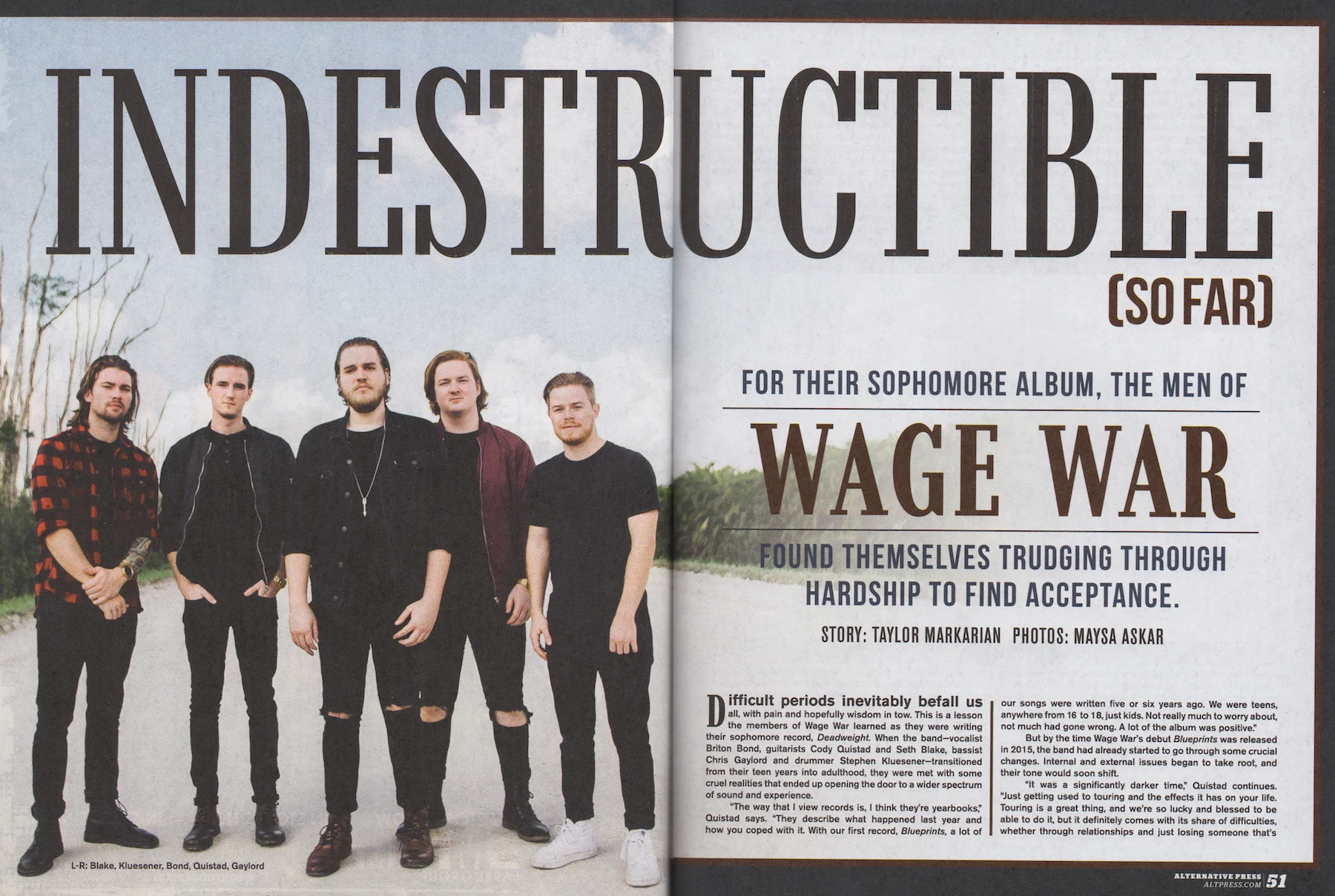 Alternative Press Issue Spread #351