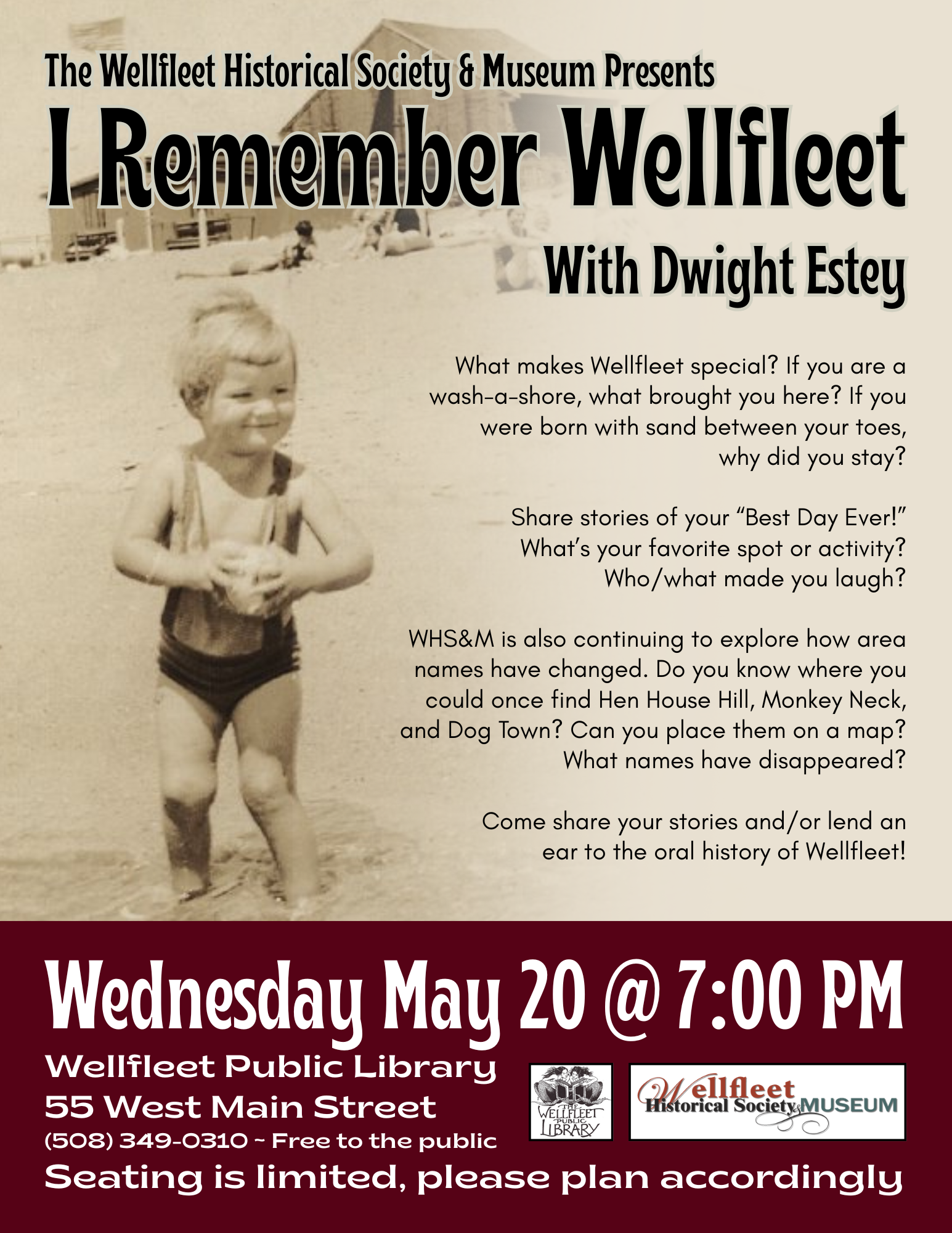 Speaker Series: "I Remember Wellfleet: Best Day Ever!"