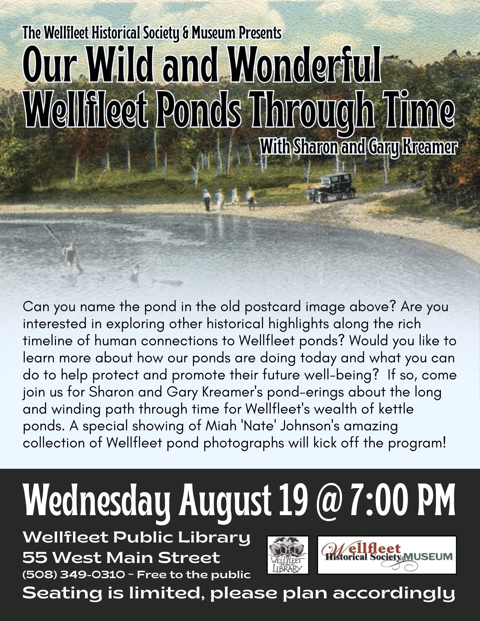 Speaker Series: "Wellfleet Ponds"