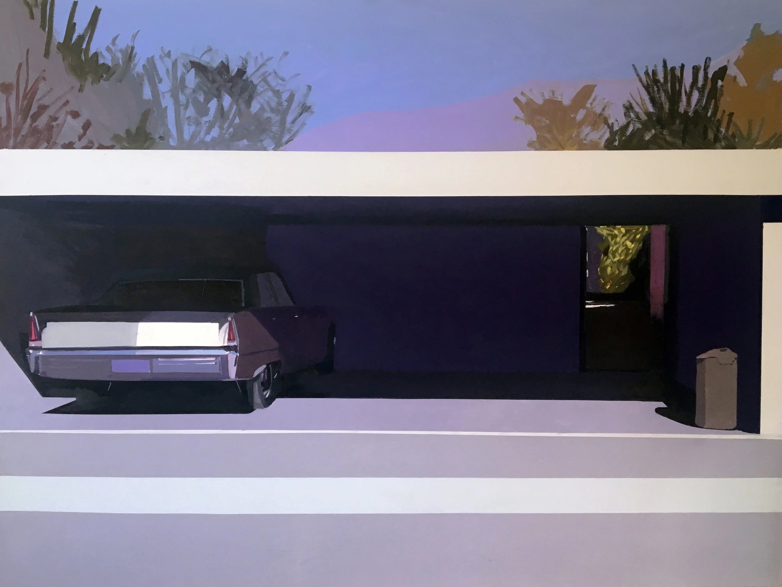 Caddy in Carport 36” x 48” Oil on Canvas 2019
