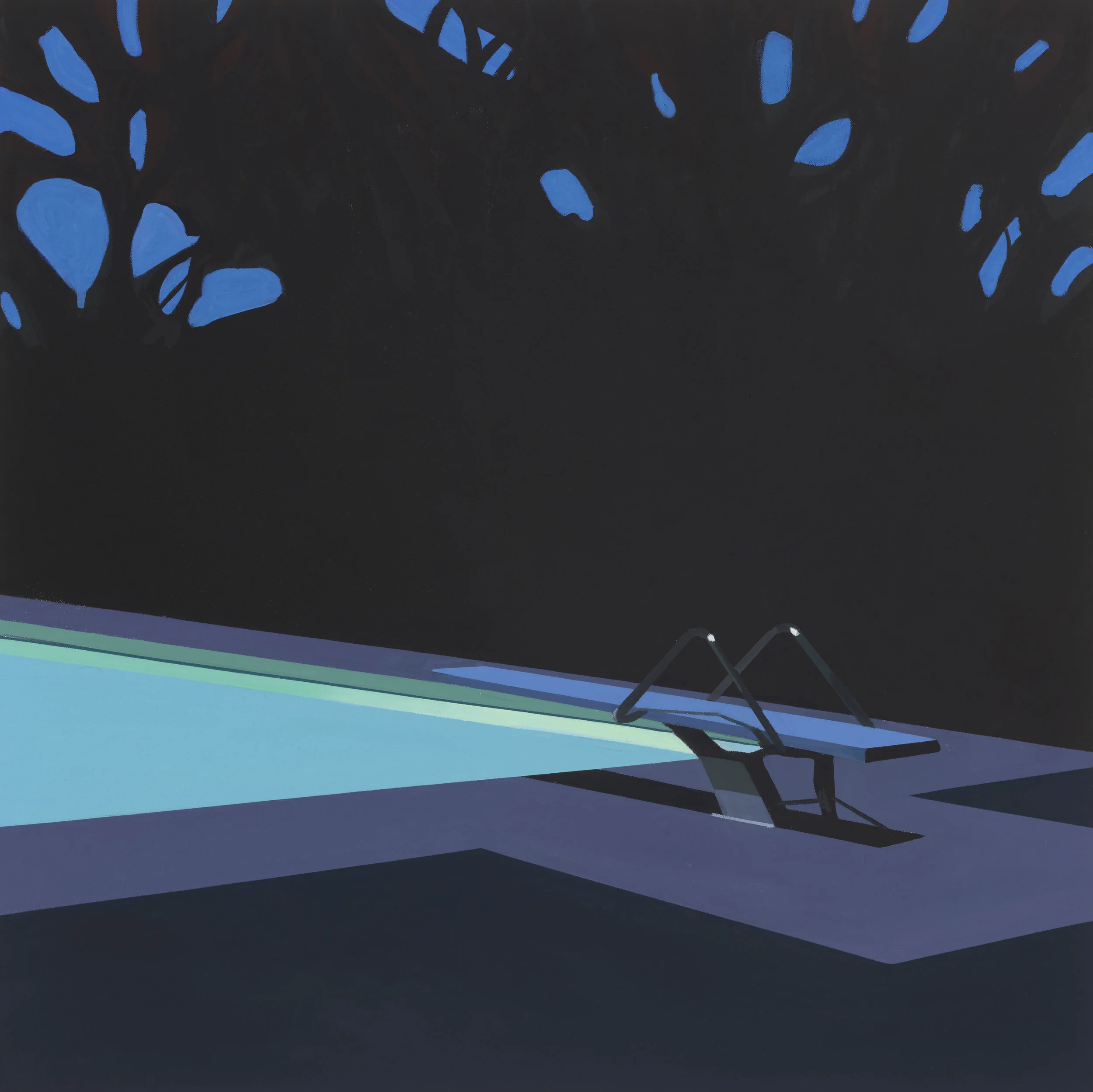 Night Swimming 36” x 36” Oil on Canvas 2019 Available at Kobalt Gallery