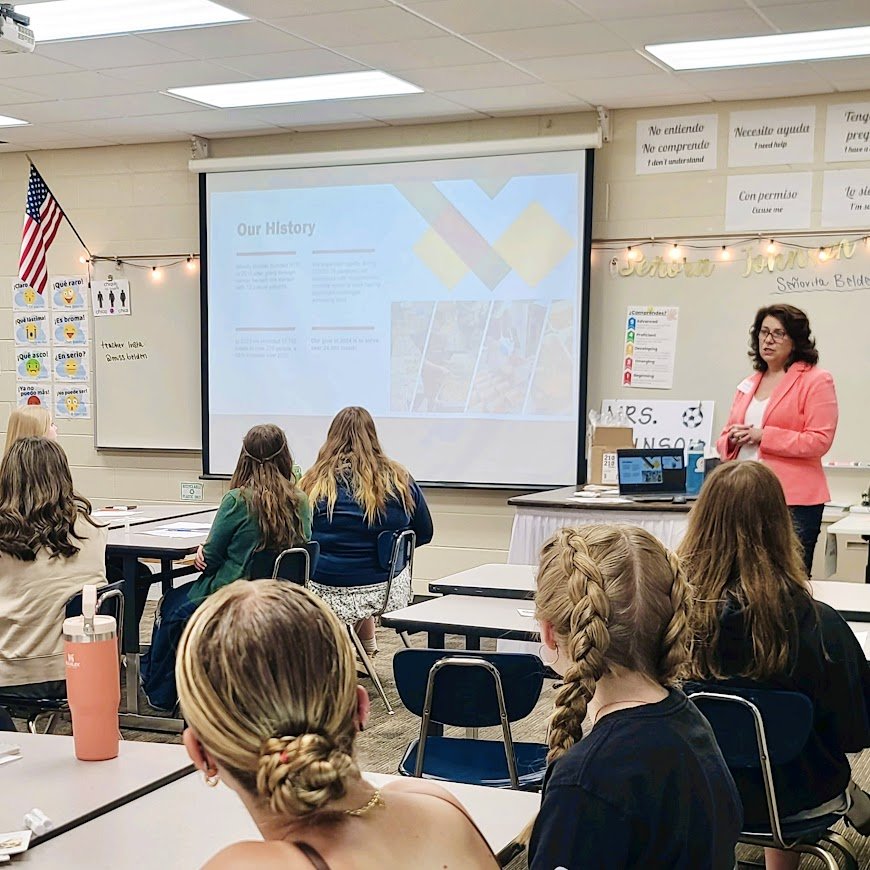Revive &amp; Thrive&rsquo;s Executive Director Amy Thomas-Mellema had fun speaking with students at Rockford Freshman Center! As part of the @careerreadiness_kentisd event, Amy discussed her role and experiences running a nonprofit organization, gave