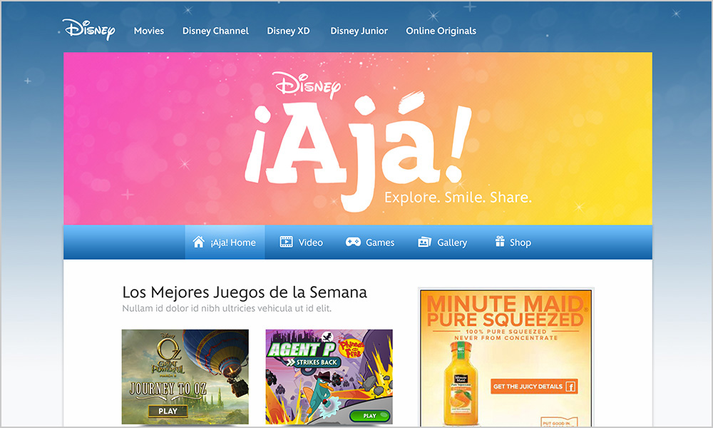 Juegos Disney  Disney ¡Ajá!