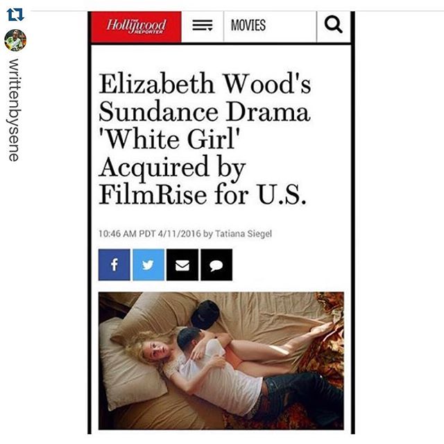A big CONGRATULATIONS to our boy, @writtenbysene!!! We can't wait to see White Girl #moviestar #film #whitegirlmovie