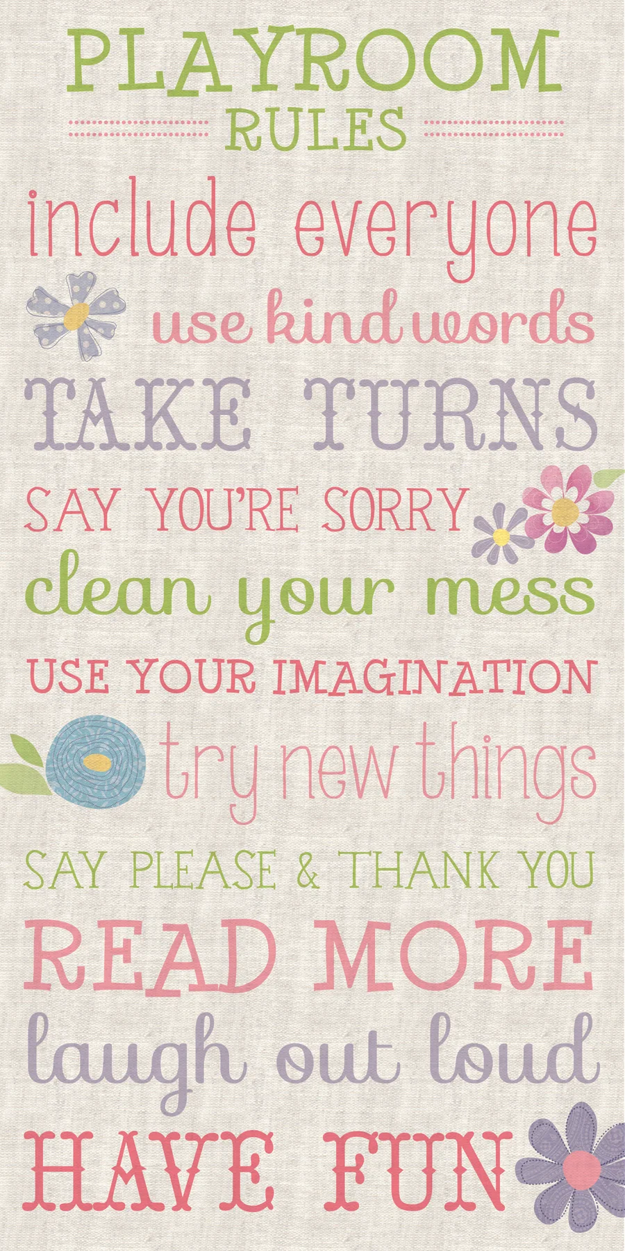 Playroom Rules (Copy)