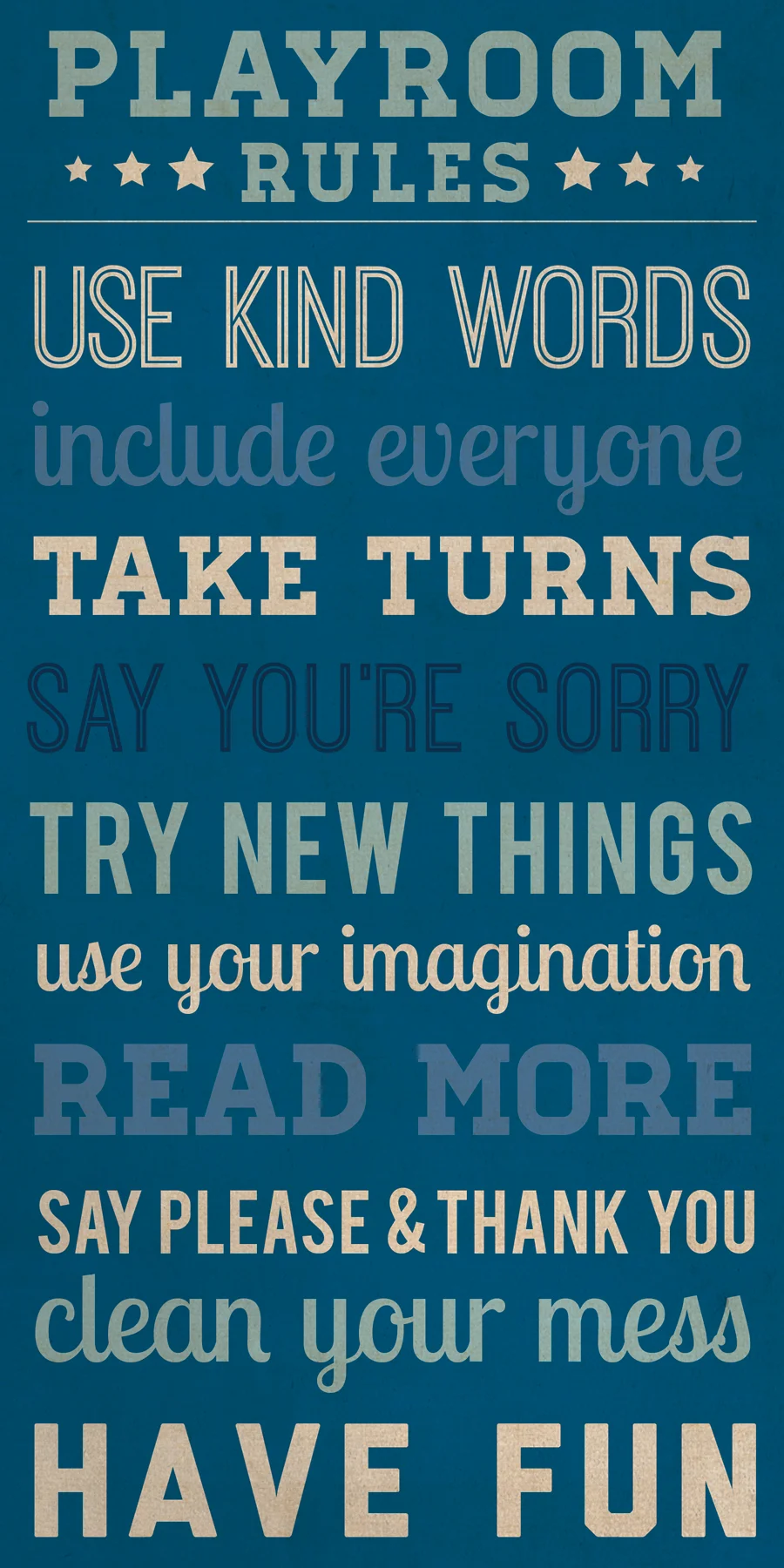 Playroom Rules (Copy)