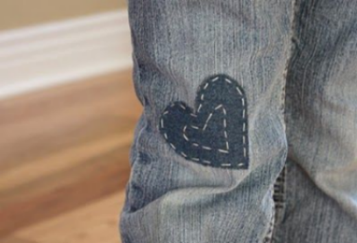 This adorable Heart Patch is truly mending made fun, and you can do other shapes besides a heart, as the tutorial from Honost to Nod shows. I like the idea of a star for a boy or a girl- star prints are also trending for spring and I will post more about stars soon. 