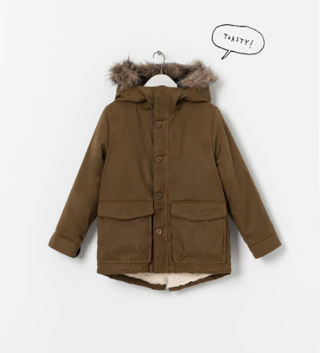 This Zara Parka with Hood will Keep your Little One Toasty in the Cold Months. It has a detachable fur lining which makes it perfect for the unpredictable weather ahead. Again, this is a Boys Parka, but as you all know I love the Unisex Trend, and the Classic Design of this Parka makes it just as Cute for a Girl as it is for a Boy. 