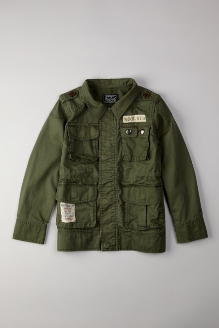 This Woolrich Summer Army Jacket is the perfect jacket for your action packed little one. I love the Military inspired patches, epaulets, and metal snap details. This is a very Cool Authentic Army Jacket and I love it just as much for a Girl as for a Boy.