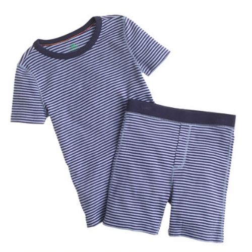 These J.Crew BOYS' SHORT-SLEEVE SKINNY-STRIPE SHORT SLEEP SET are soft & cozy, and are perfect for warm spring & summer nights with short sleeve top and bottoms.