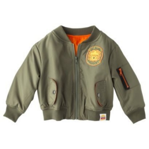 This Harajuku Mini for Target® Jacket has a cute lion patch on the chest and an orange pop color lining & sleeve zipper. This is the Bomber Jacket my son Mario has and it is adorable.