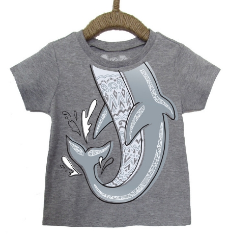 This Peek-A-Zoo Splashing Dolphin Tee is a fun and cool educational & interactive kids T-Shirt.