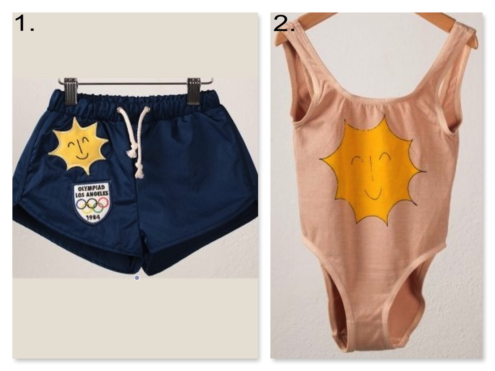 Your little ones will love these fun vintage looking graphic swimsuits, and I love them because they coordinate without being exact same. 1. Bobo Choses SWIMSUIT BLUE | Bobo choses SWIMSUIT GIRL SUNSHINE