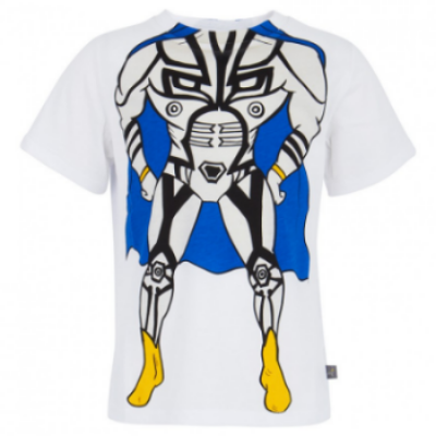 This Stella McCartney Kids Super Hero Body Tee is for the eco and style conscious little one, this Graphic T-Shirt is 100% organic cotton with a bright superhero print at the front and at the back.