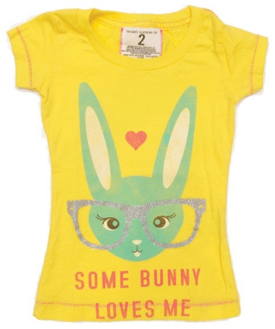 This Tailgate SOME BUNNY LOVES ME T-SHIRT is a funny little bunny of a Tee that is cute, smart and knows she is loved. Your little one will love wearing this Easter Graphic T-Shirt in bright yellow into summer.