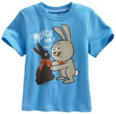 This Jumping Beans® Chocolate Bunny Tee has an adorable rabbit and chocolate bunny graphic, this Easter Graphic T-Shirt is sure to be an Easter favorite.