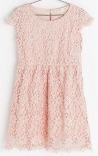 This Zara DRESS is a pretty, pastel pink Lovely Lace Dress that would be a perfect Easter Dress for your little princess.