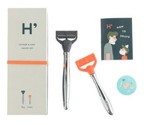 This J.Crew HARRY'S™ FATHER AND SON SHAVE SET is from the makers of some of the handsomest, sharpest razors around (think ergonomic handles and German-engineerd blades), Harry's is a go-to for exceptional shaving products at a reasonable price—and now junior can get in the game with Dad.The kit comes with the chrome Winston razor for Dad, a pretend razor for his mini me and a handy shaving guide to make sure they hit all the steps. It's the ideal gift for Father's Day!