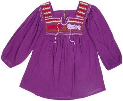 This Pink Chicken Amber Top&nbsp;is a flawy gauze Boho Blouse with a square neckline, beautiful embroidery, and contrast front tie
