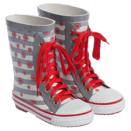 LITTLE MARC JACOBS&nbsp;Girls Floral Wellies with Laces
