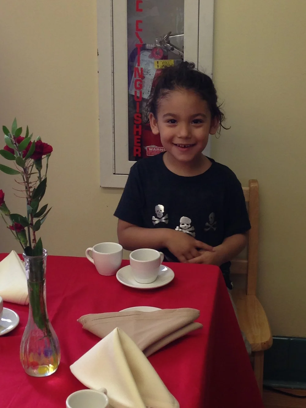 Mario's First Tea Party at His Preschool