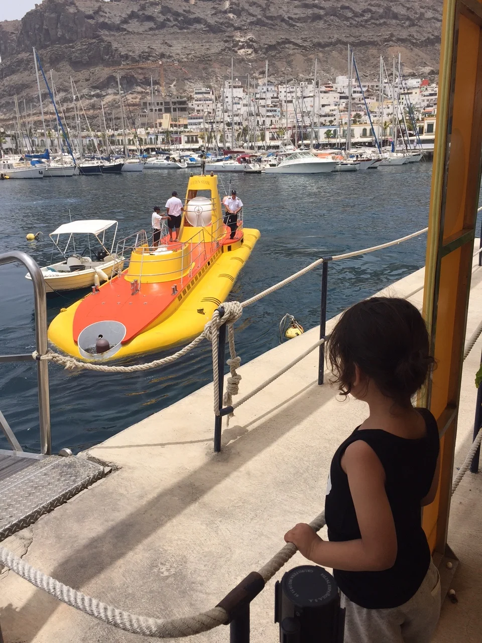 Mario & the Yellow Submarine in Puerto de Mogan, Gran Canaria
