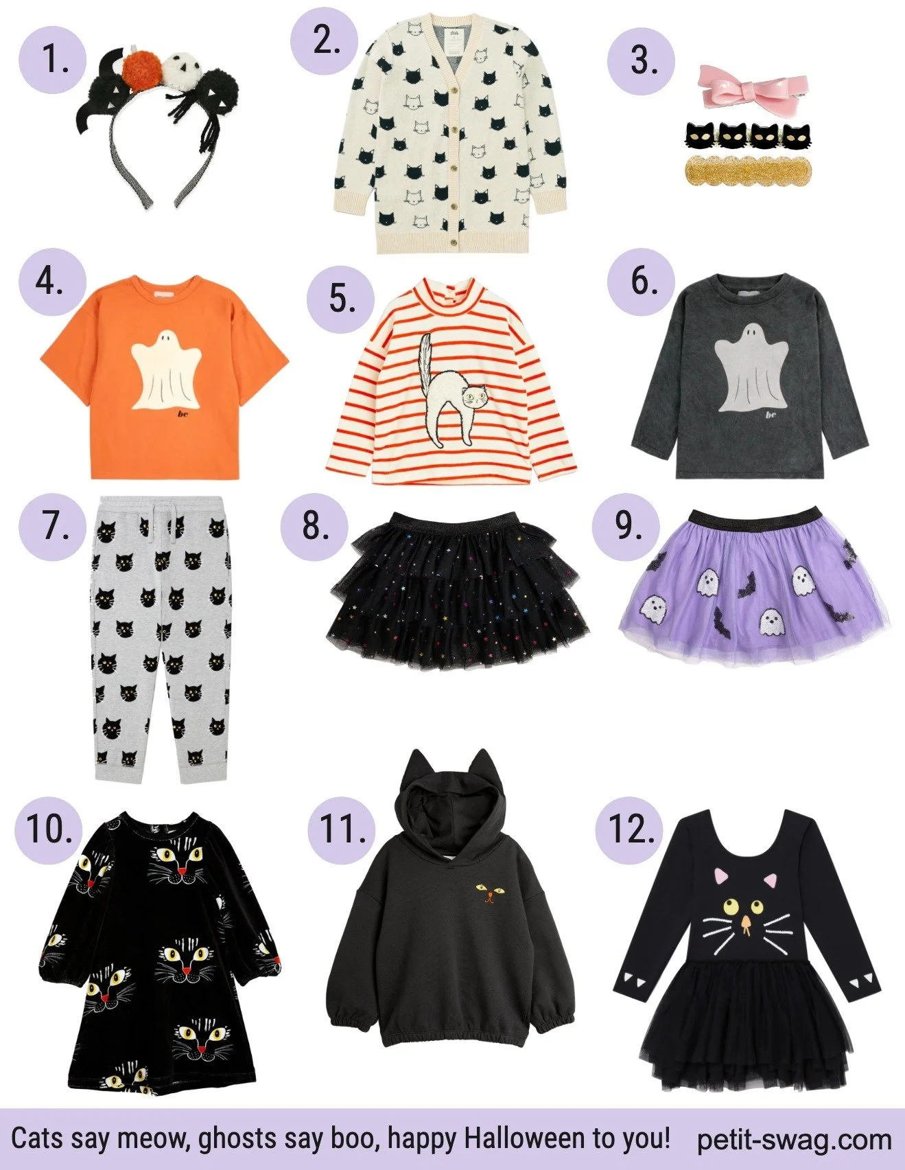 Halloween Styles: Cats say meow, ghosts say boo, happy Halloween to you!