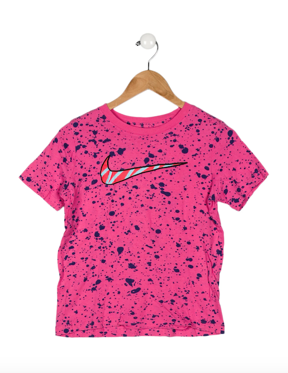 Mario's NIKE Paint Splatter Printed Nike Logo T-Shirt