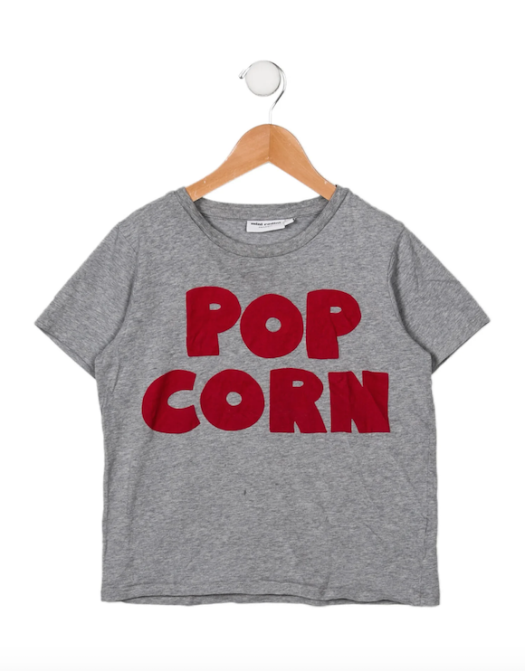 Mario's MINI RODINI Short Sleeve Popcorn Graphic T-Shirt