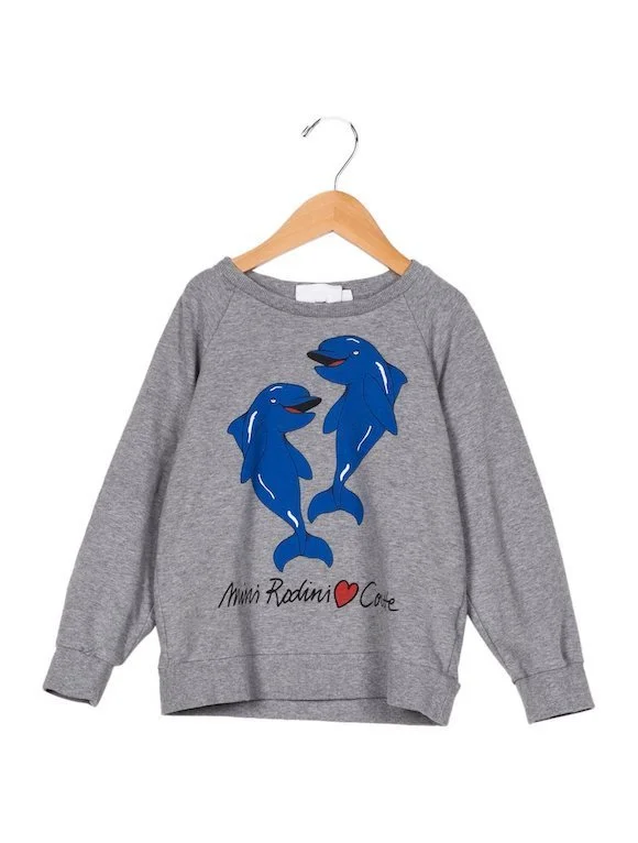 Mario's MINI RODINI Printed Crew Neck Sweatshirt