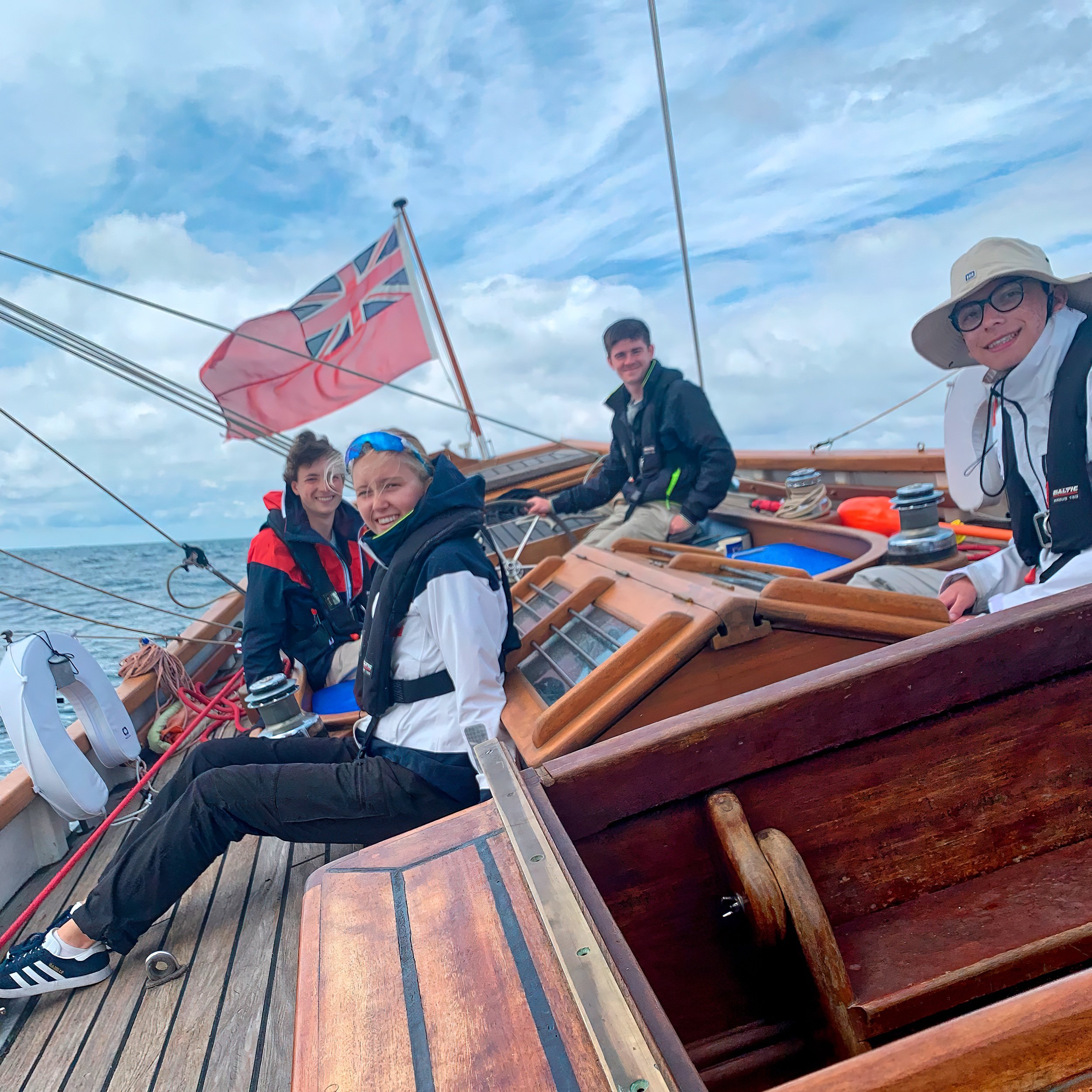 Teen sailing in France