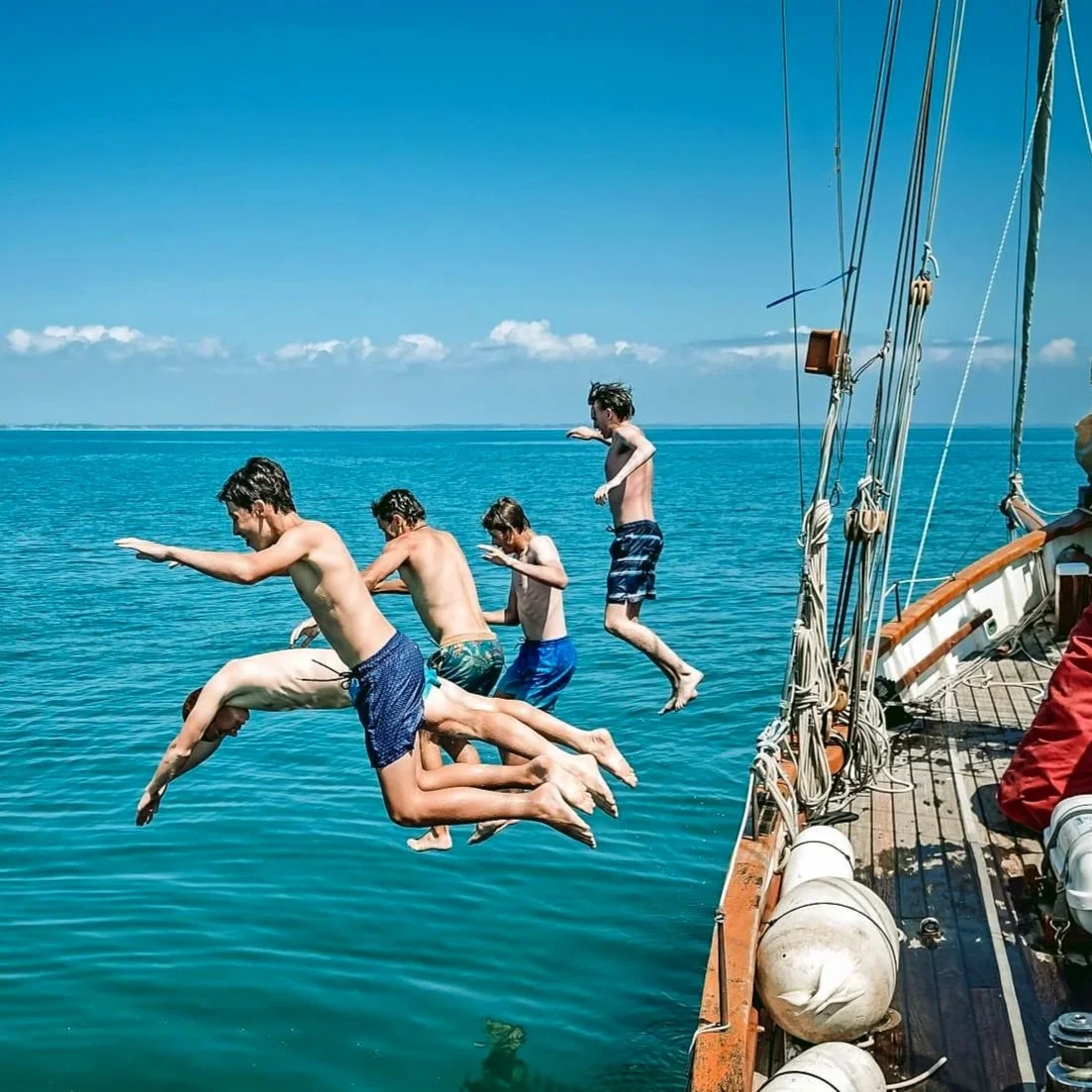 An outdoor adventure course for teens