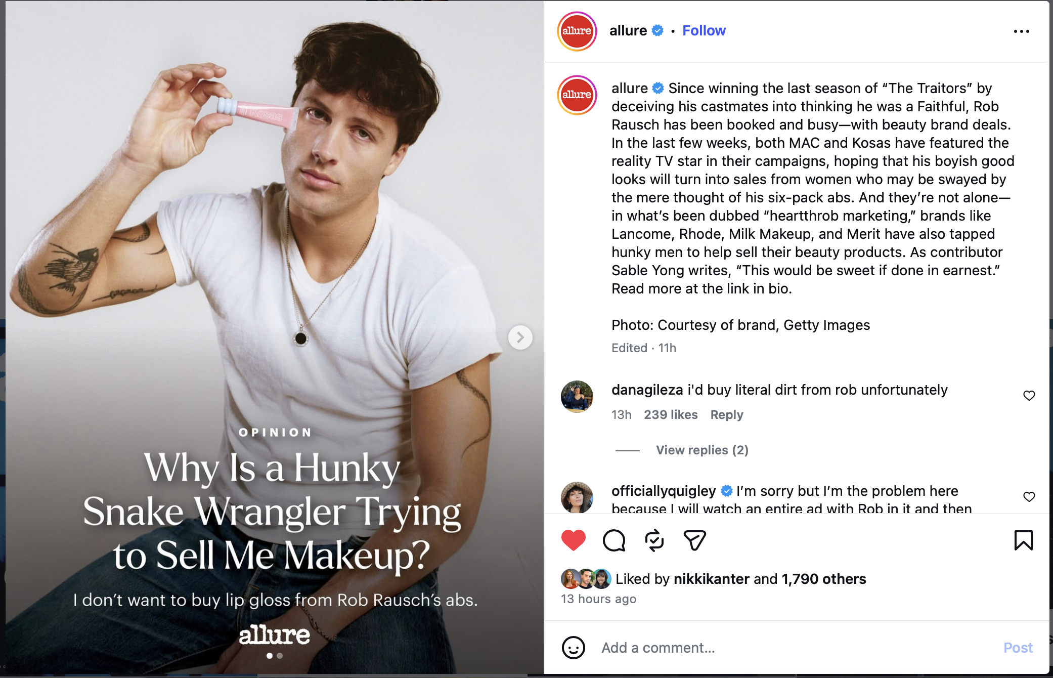 Allure Magazine with Robert Rausch 