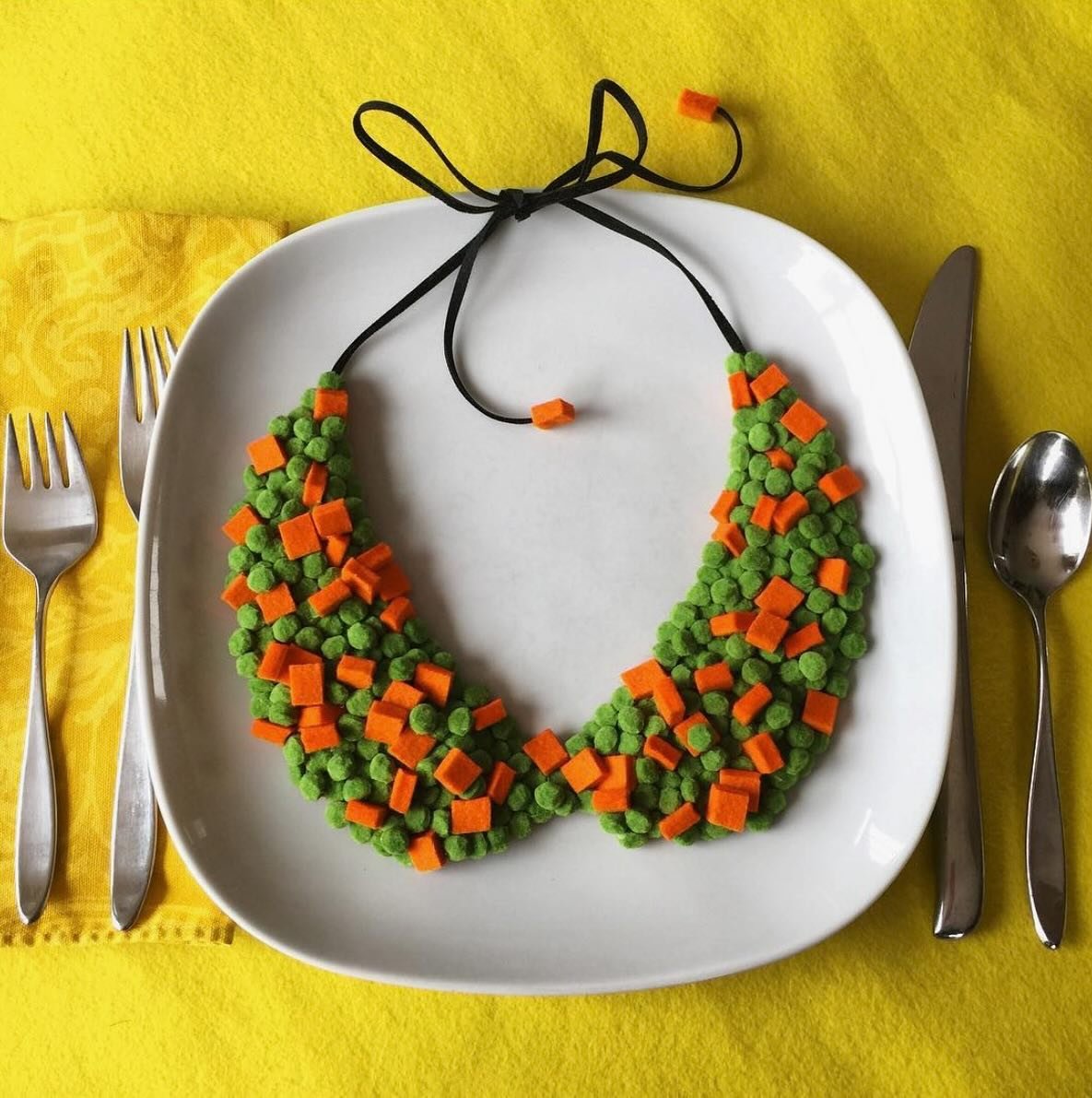 from the archives. peas and carrots collar.