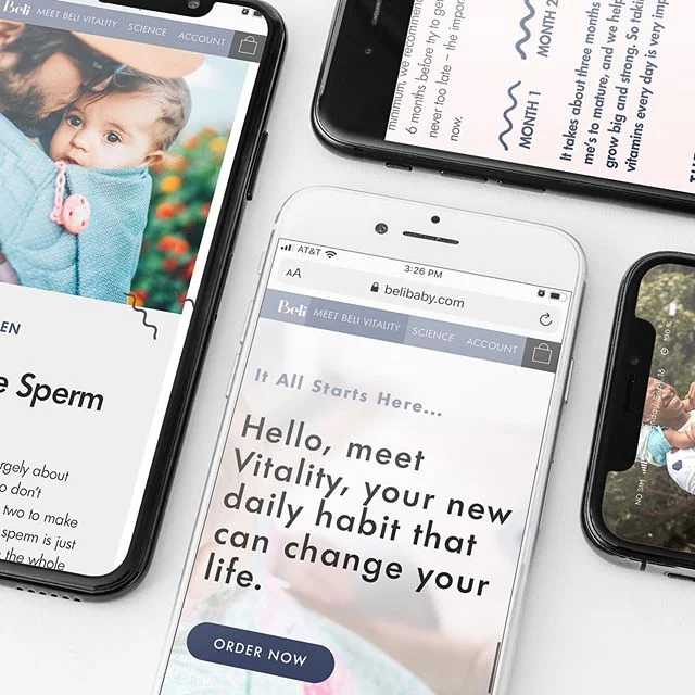In an industry filled with female-focused approaches, @beli.baby is swimming (☺️) in the right direction focusing on the male factors in fertility and sperm health. They&rsquo;ve already seen incredible results! K Brand did their branding, packaging 