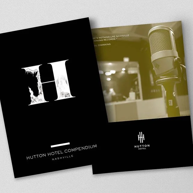 The Hutton Hotel in Nashville is a stunning modern boutique hotel with beautiful spaces and drool-worthy eats. K Brand created their in-room compendium, sharing all the local hot spots and the ins and outs of the hotel. #nashville #huttonhotel #publi