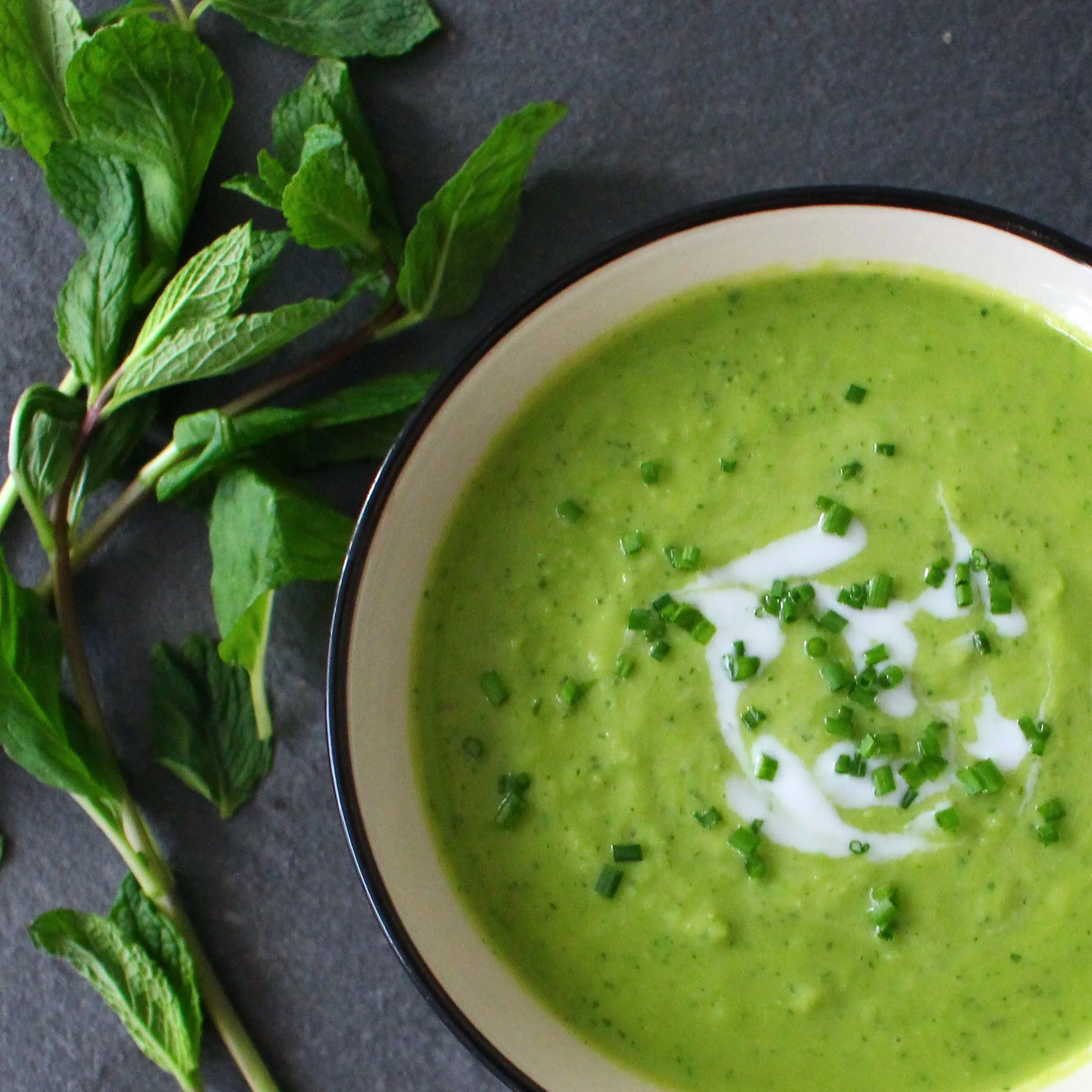 Pea Soup with Fresh Mint