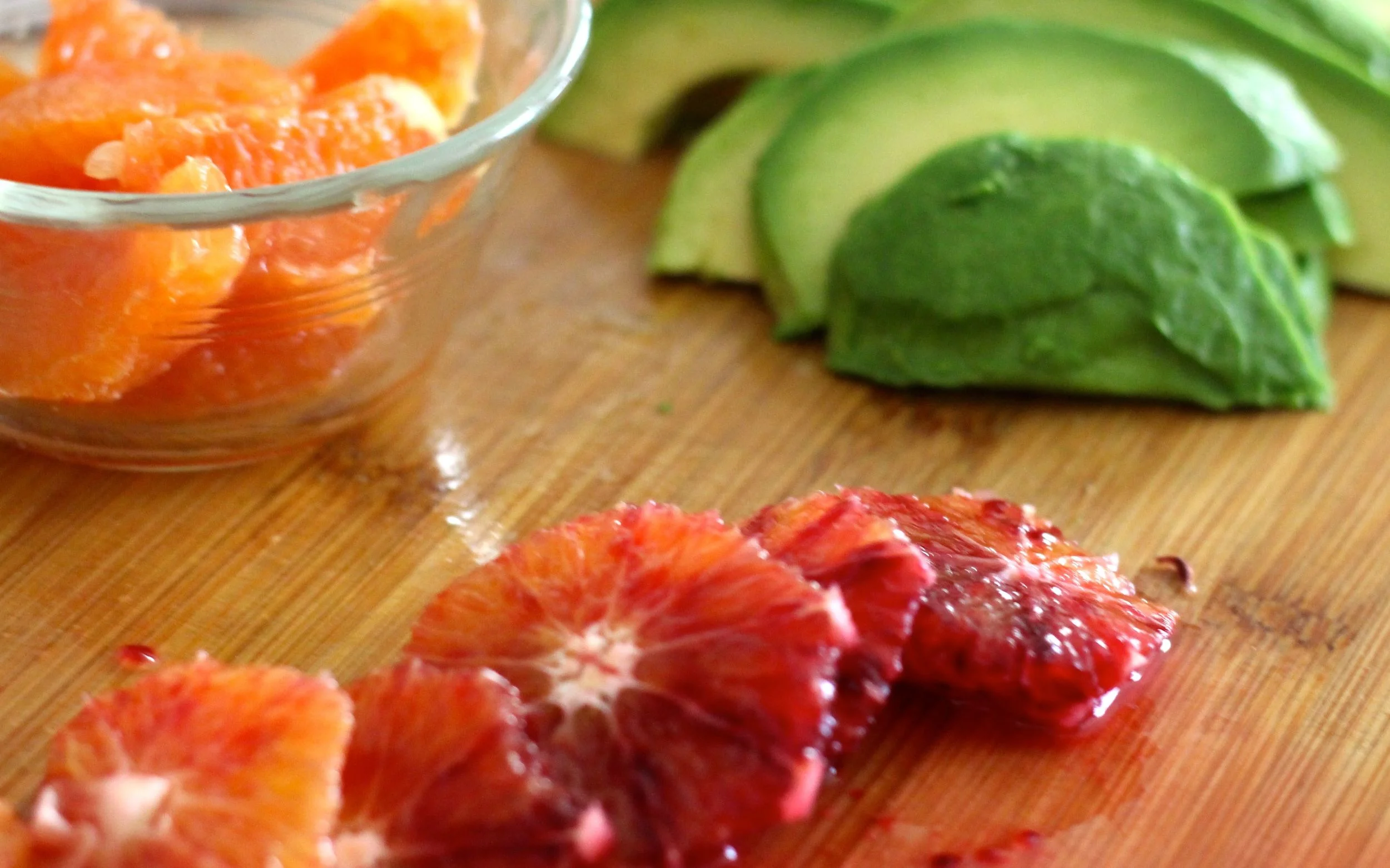 I cut my oranges two ways, in slices and segments