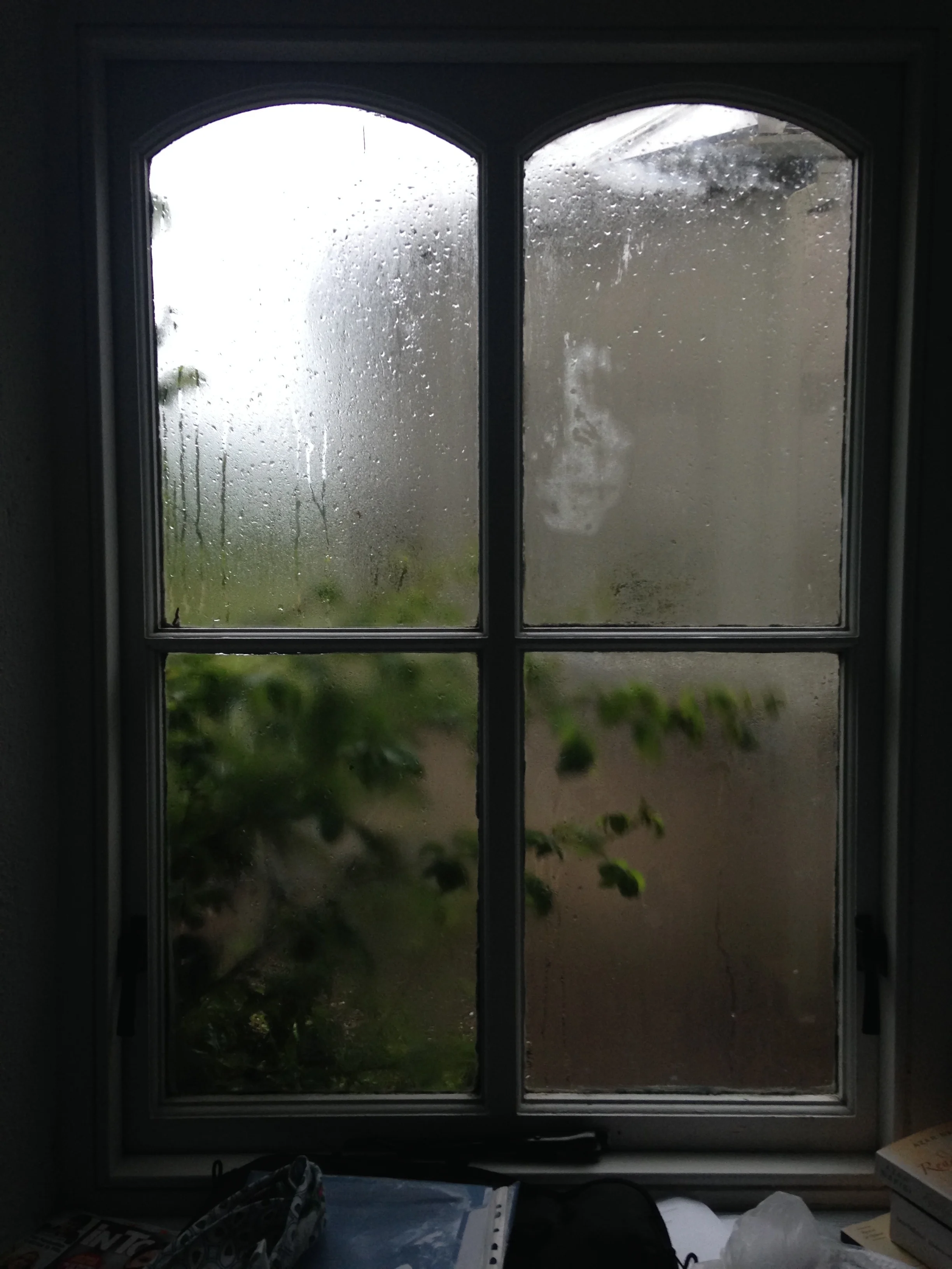 My bedroom view on the morning of the 4th