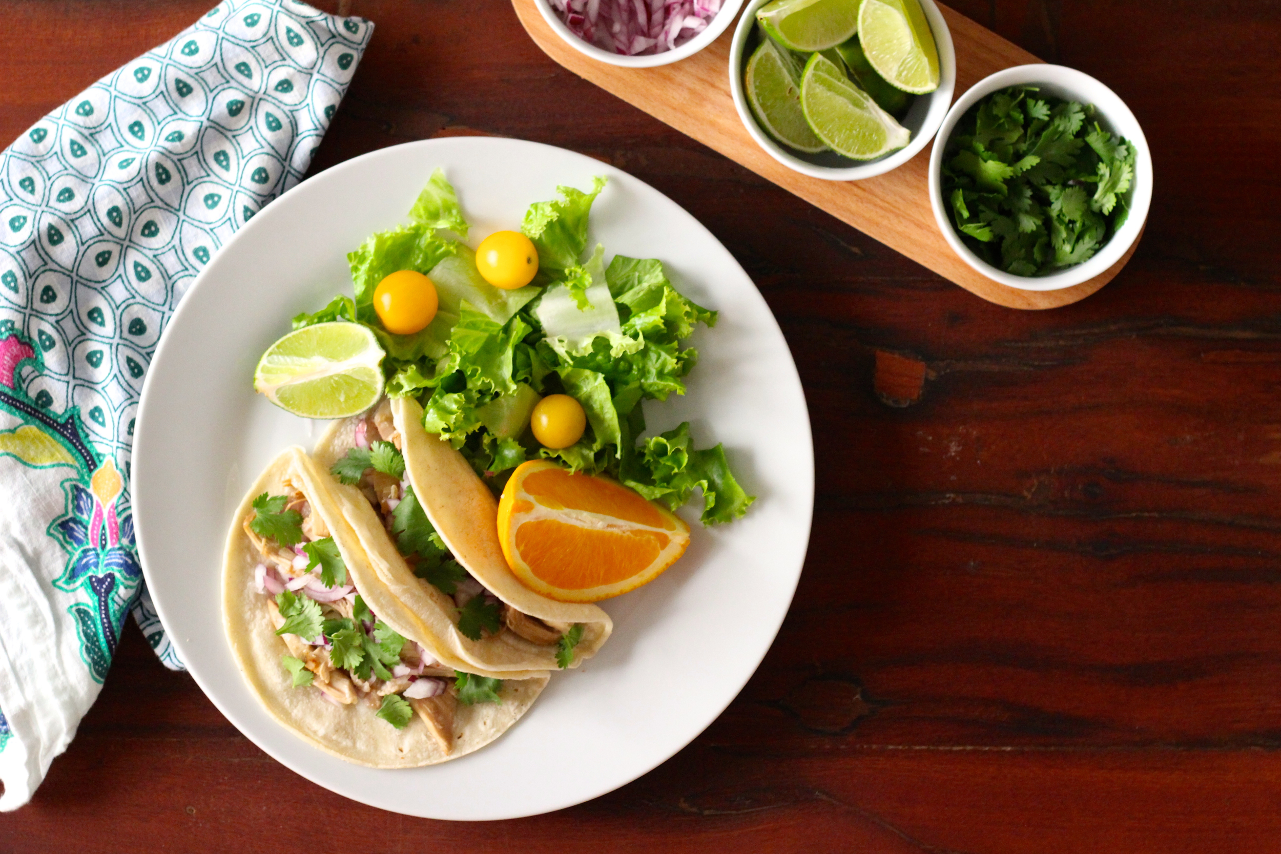 Slow Cooker Citrus Chicken Tacos
