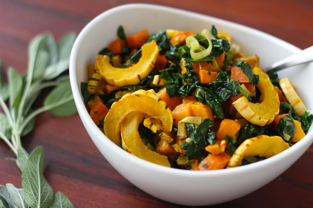 Autumn Squash and Kale with Sage