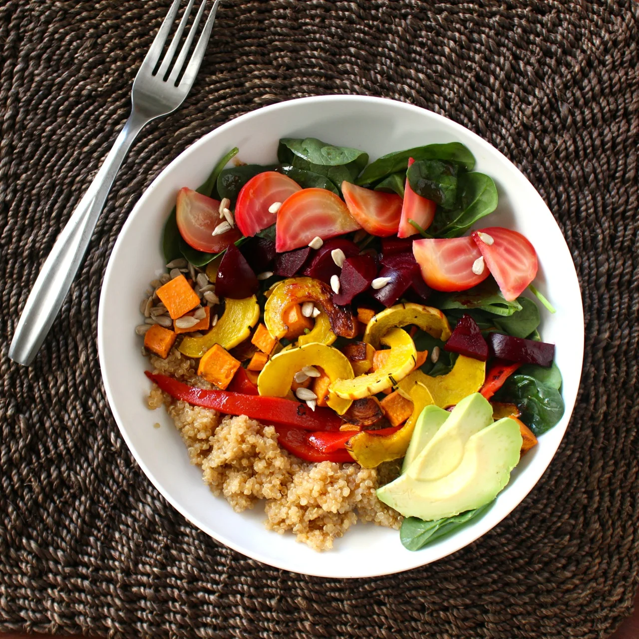 Roasted Roots Rainbow Salad