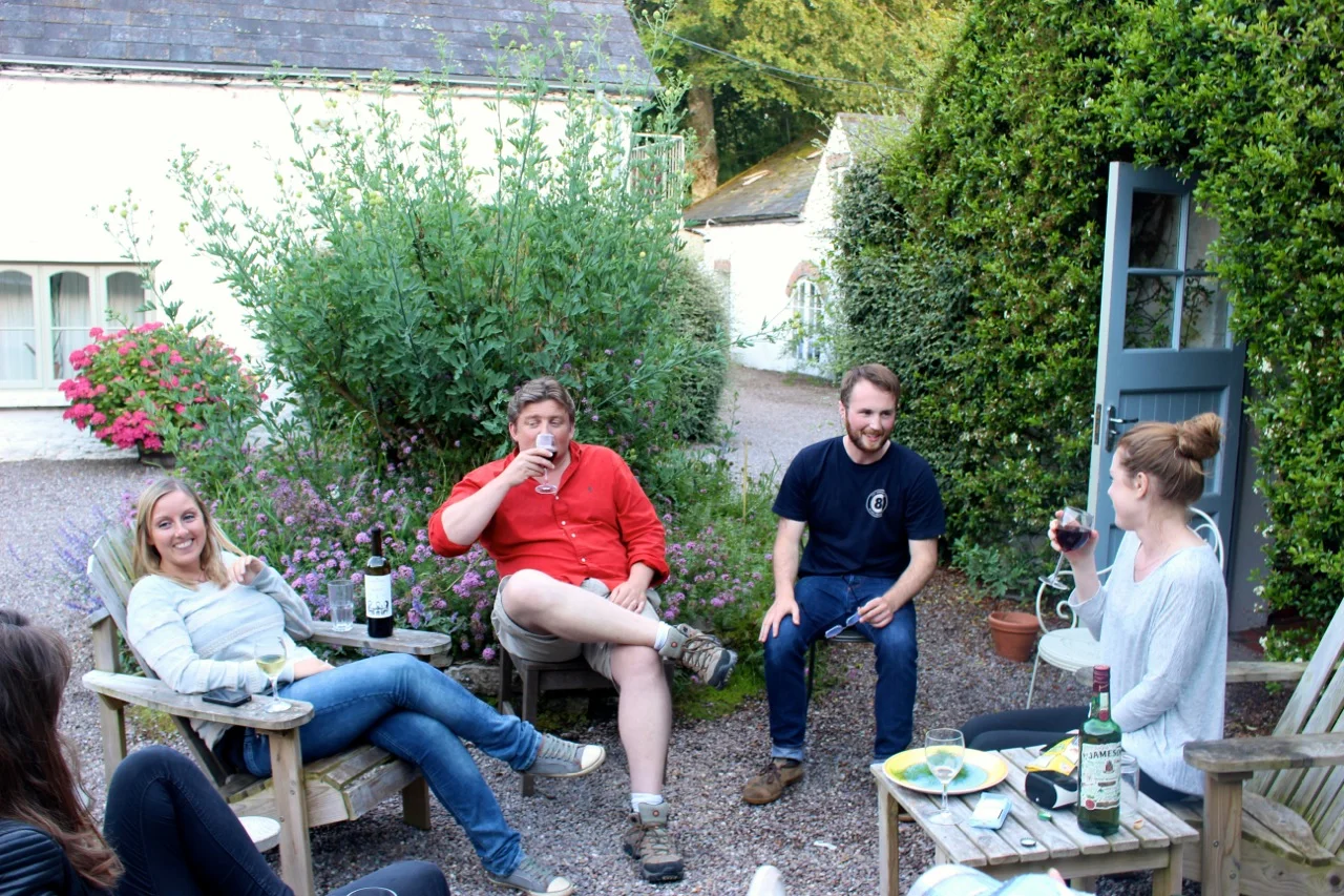 Happy hour at the Play House, our Ballymaloe home