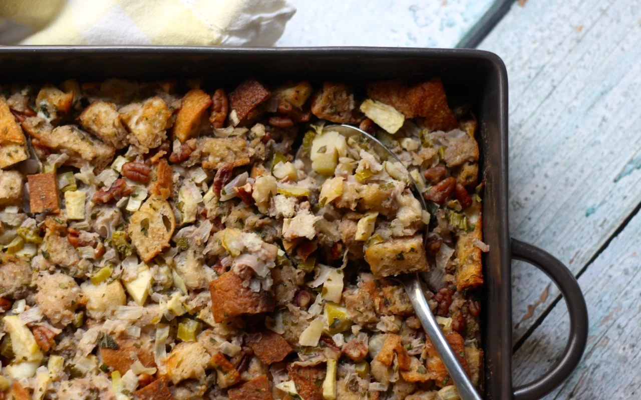 Vegetarian Miso Pecan Stuffing / Dressing