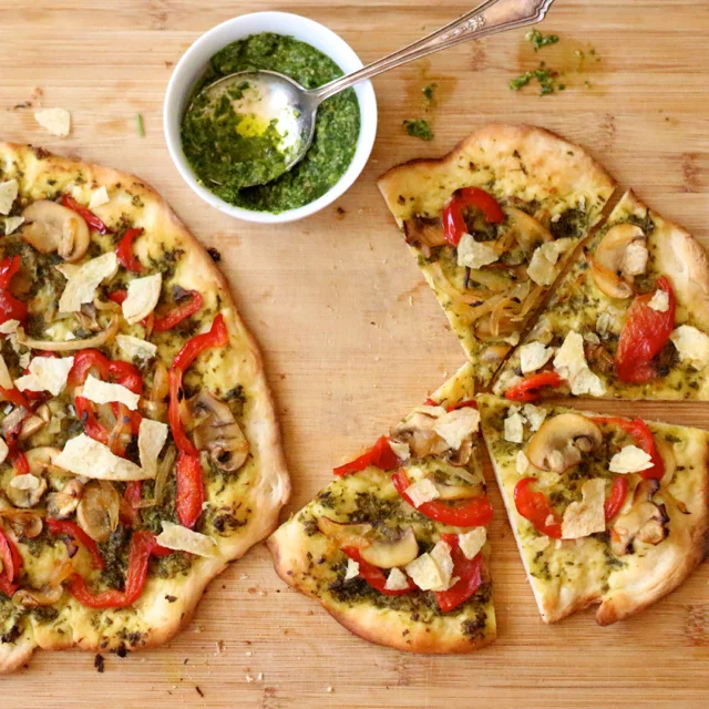 Pesto Crunch Pizza