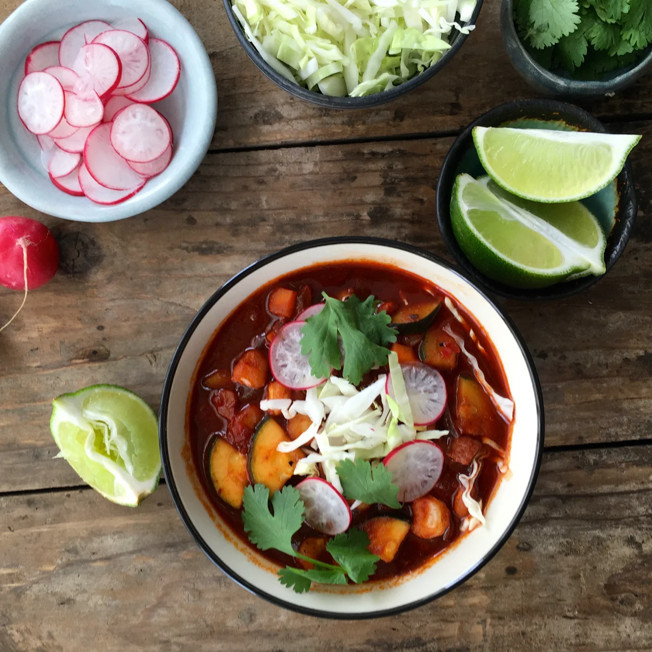 Vegetarian Pozole Rojo