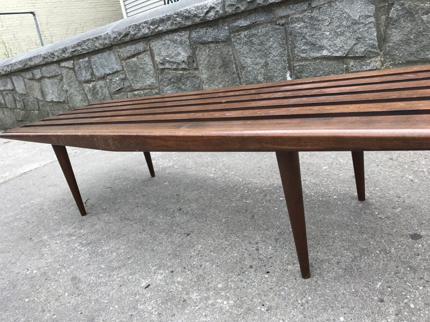 Designer Alf Svennson Mid Century Teak Slatted Coffee Table Pick Up Only The Times Vintage Designer Alf Svennson Mid Century Teak Slatted Coffee Table Pick Up Only The Times Vintage