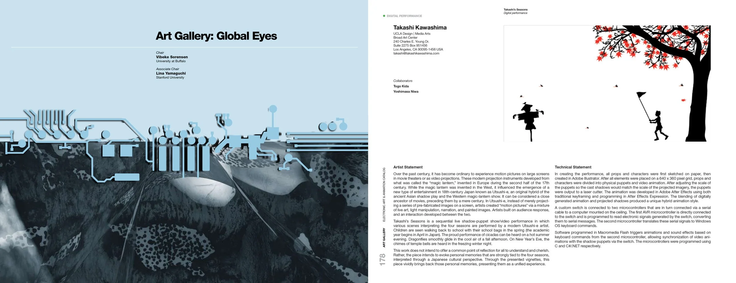 Excerpt from the SIGGRAPH Art Gallery catalog highlighting our performance.