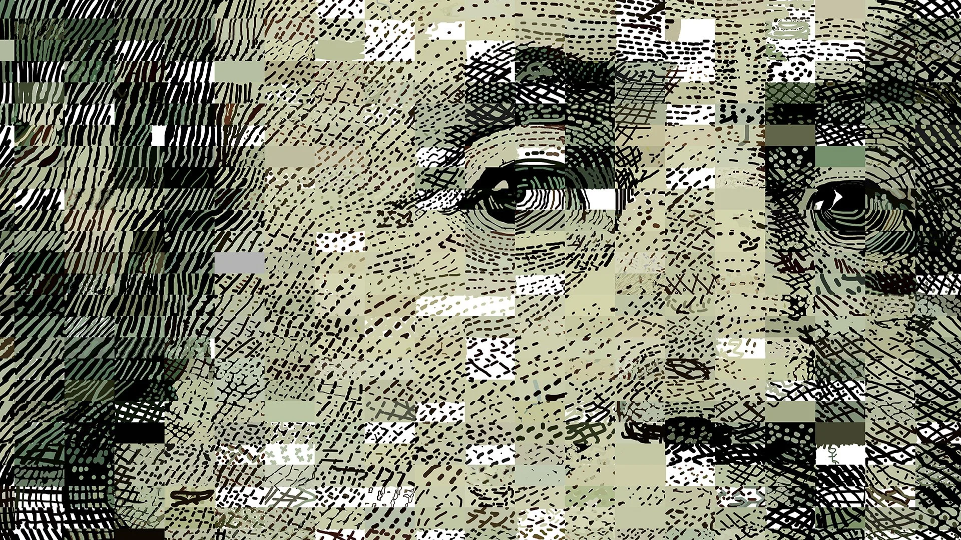 Close up image of the work.